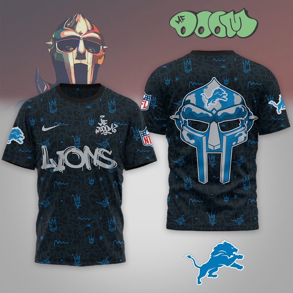 Detroit Lions | Premium NFL x MF DOOM 3D Shirt MM