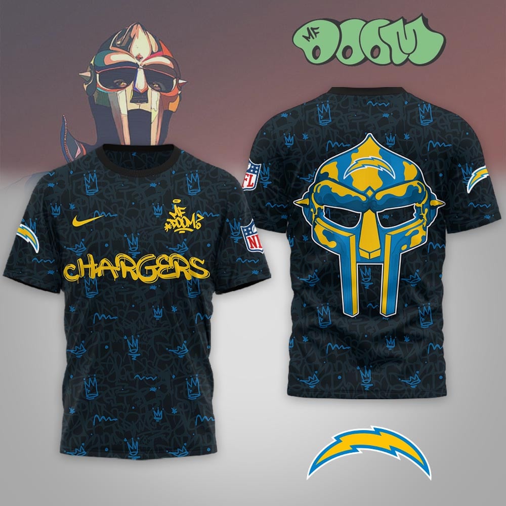 Los Angeles Chargers | Premium NFL x MF DOOM 3D Shirt MM