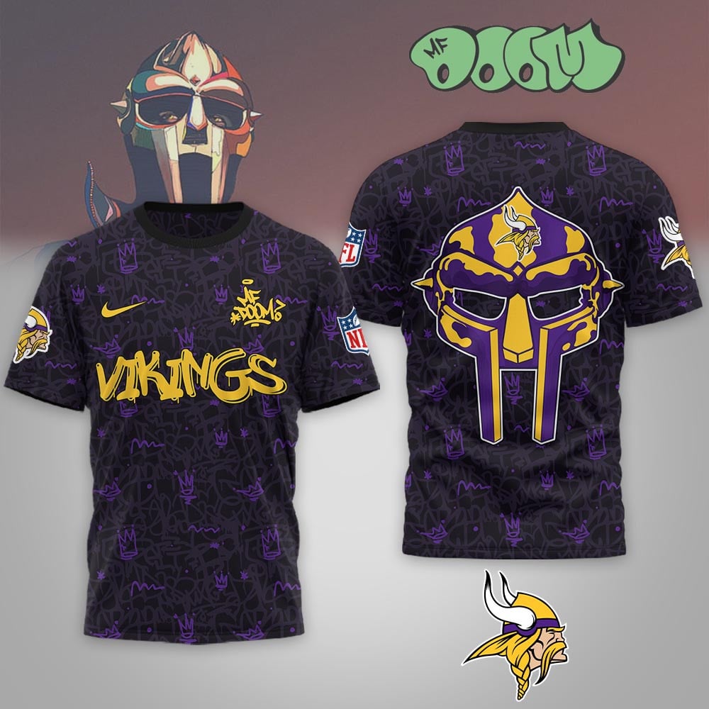 Minnesota Vikings | Premium NFL x MF DOOM 3D Shirt MM