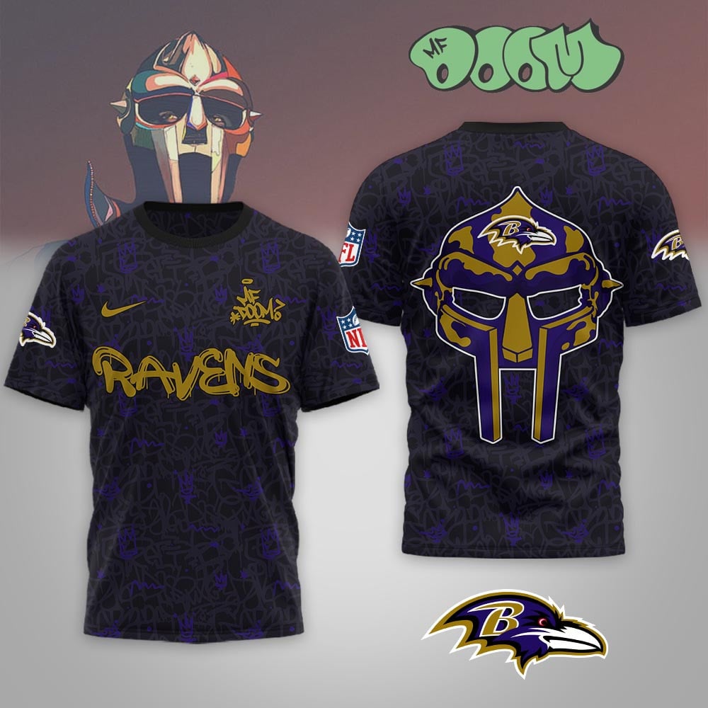 Baltimore Ravens | Premium NFL x MF DOOM 3D Shirt MM