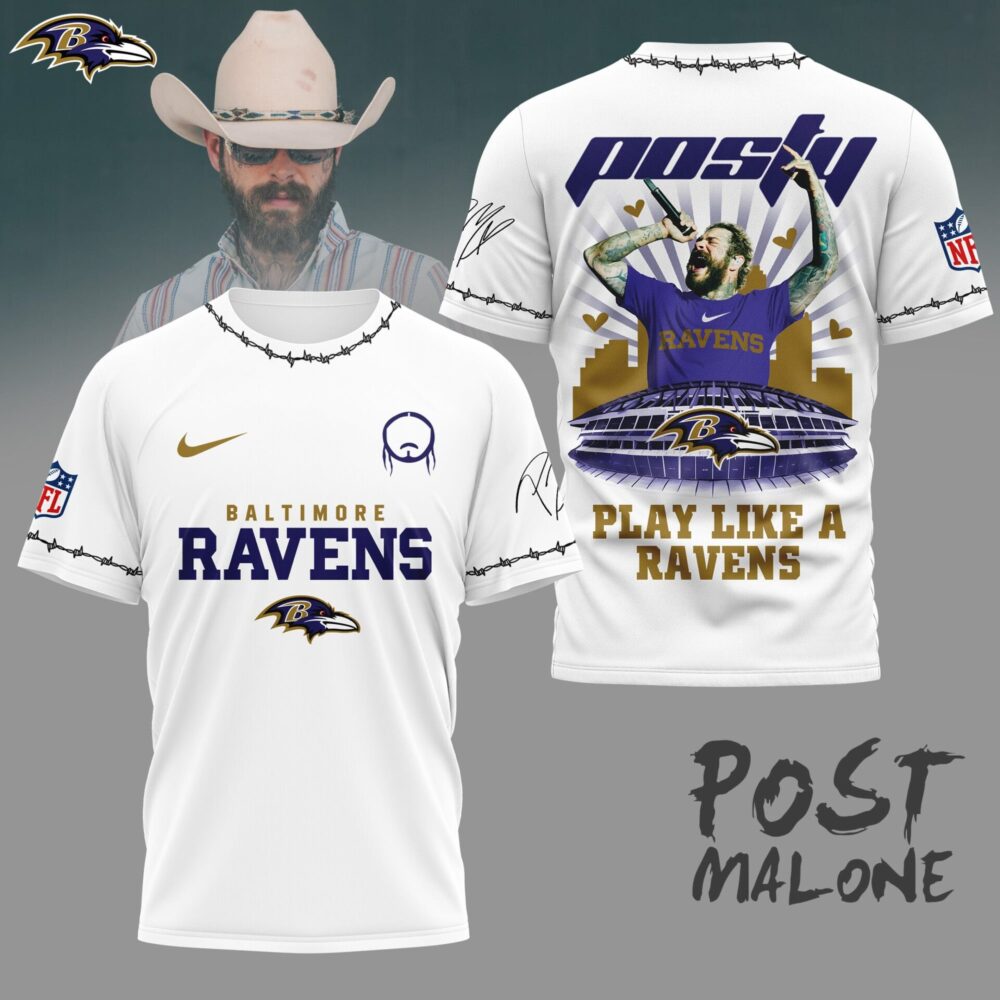Baltimore Ravens | Premium NFL Post Malone Fan 3D Shirt NY