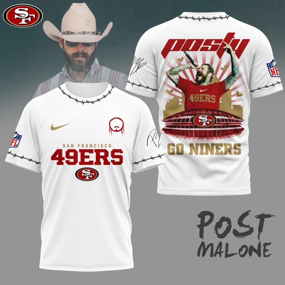San Francisco 49ers | Premium NFL Post Malone Fan 3D Shirt NY