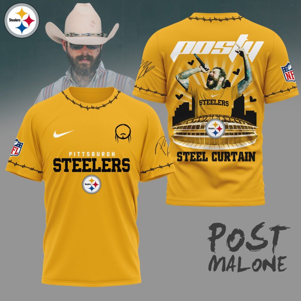 Pittsburgh Steelers | Premium NFL Post Malone Fan 3D Shirt NY