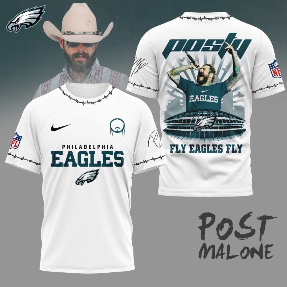 Philadelphia Eagles | Premium NFL Post Malone Fan 3D Shirt NY