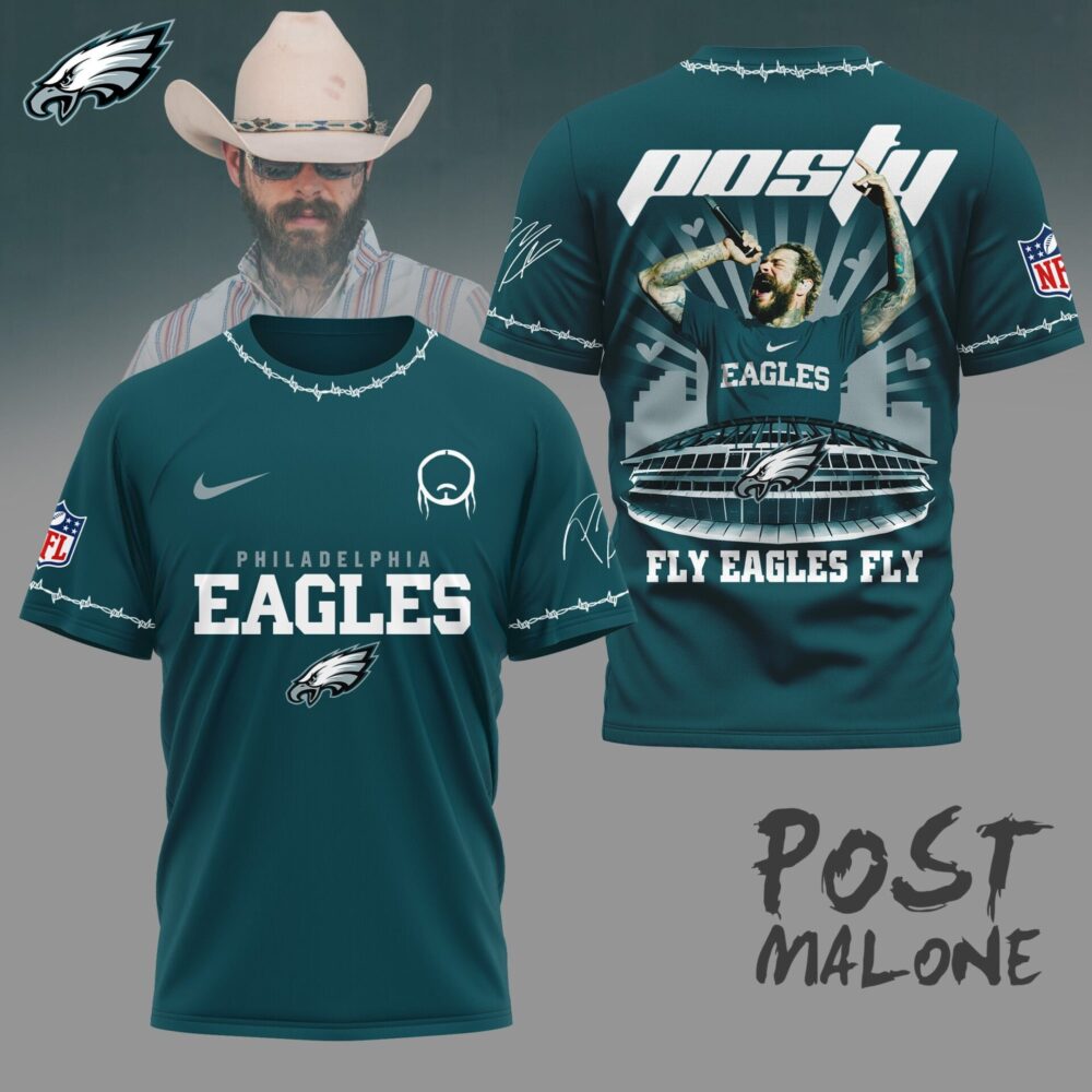 Philadelphia Eagles | Premium NFL Post Malone Fan 3D Shirt NY