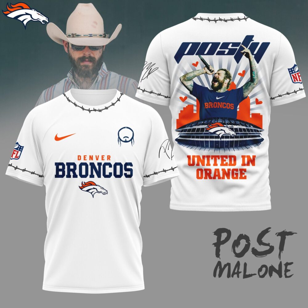 Denver Broncos | Premium NFL Post Malone Fan 3D Shirt NY