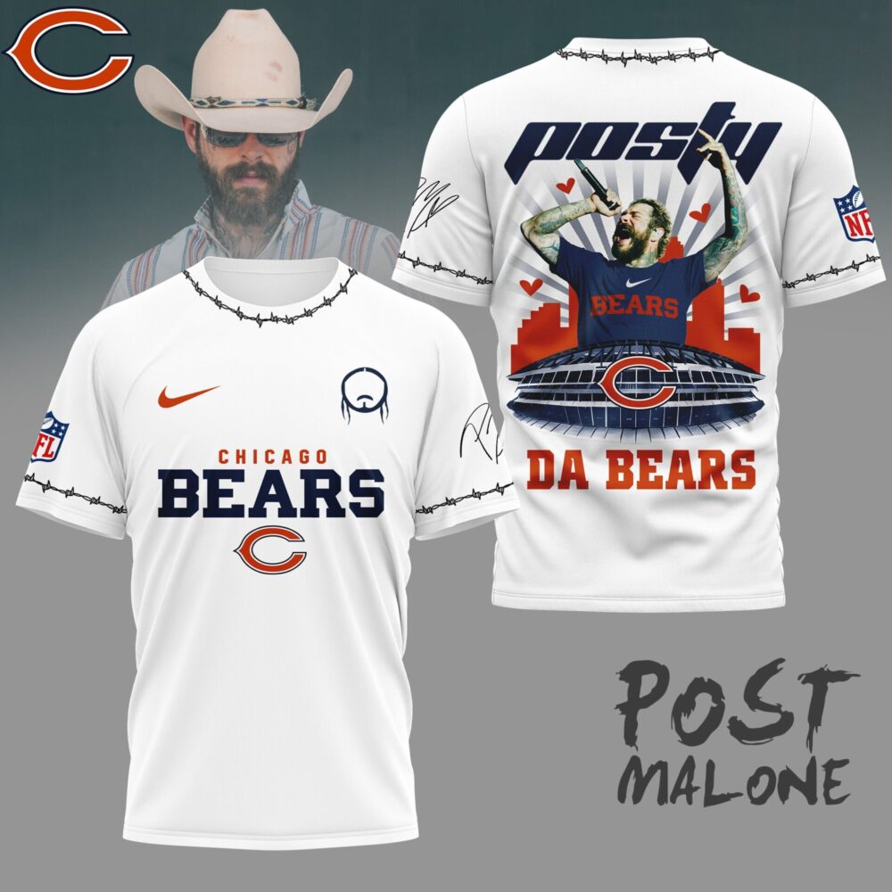 Chicago Bears | Premium NFL Post Malone Fan 3D Shirt NY