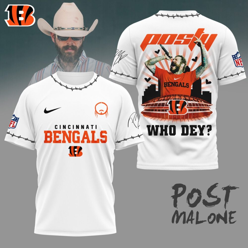 Cincinnati Bengals | Premium NFL Post Malone Fan 3D Shirt NY