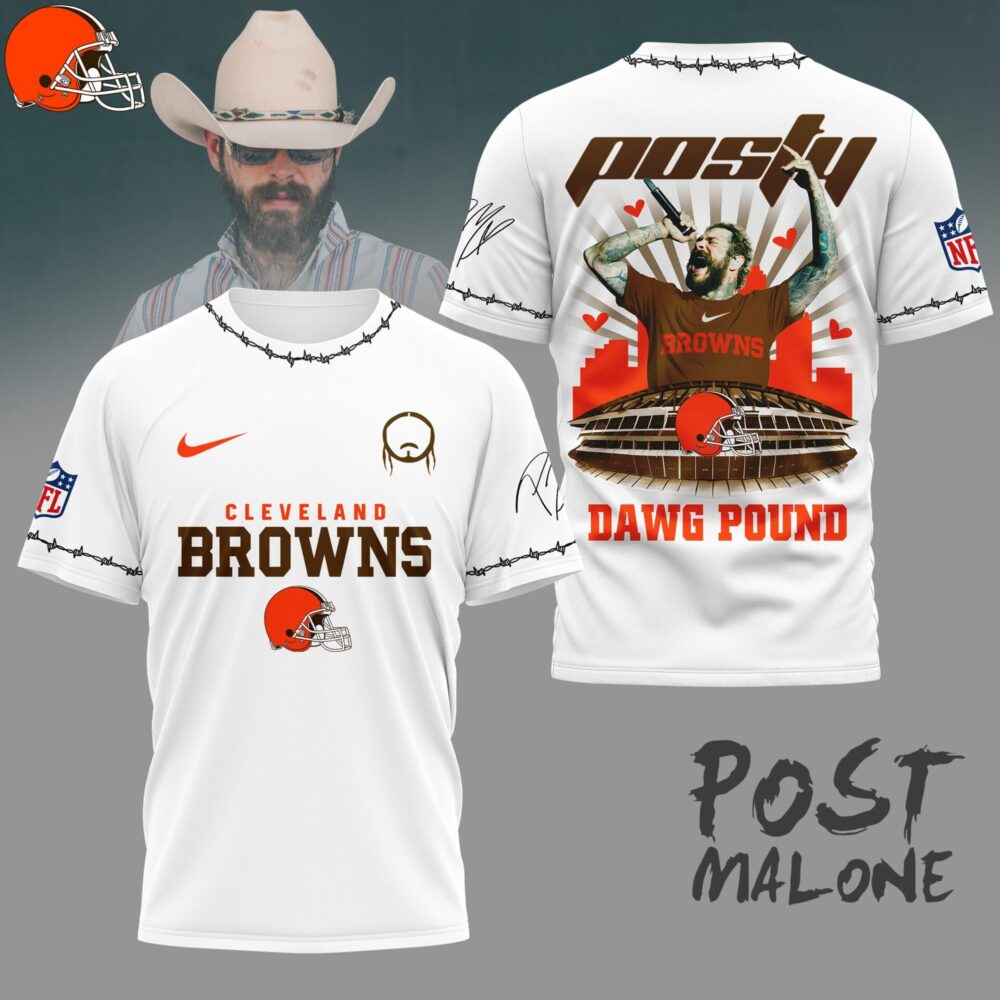 Cleveland Browns | Premium NFL Post Malone Fan 3D Shirt NY