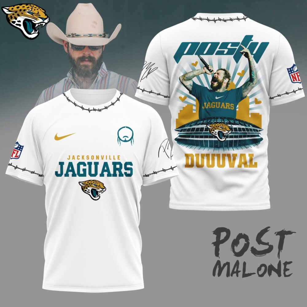 Jacksonville Jaguars | Premium NFL Post Malone Fan 3D Shirt NY