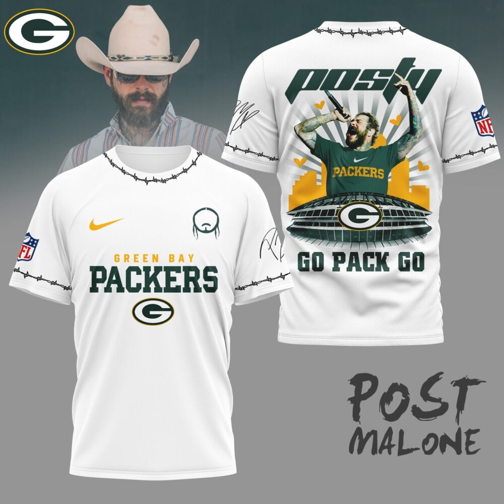 Green Bay Packers | Premium NFL Post Malone Fan 3D Shirt NY