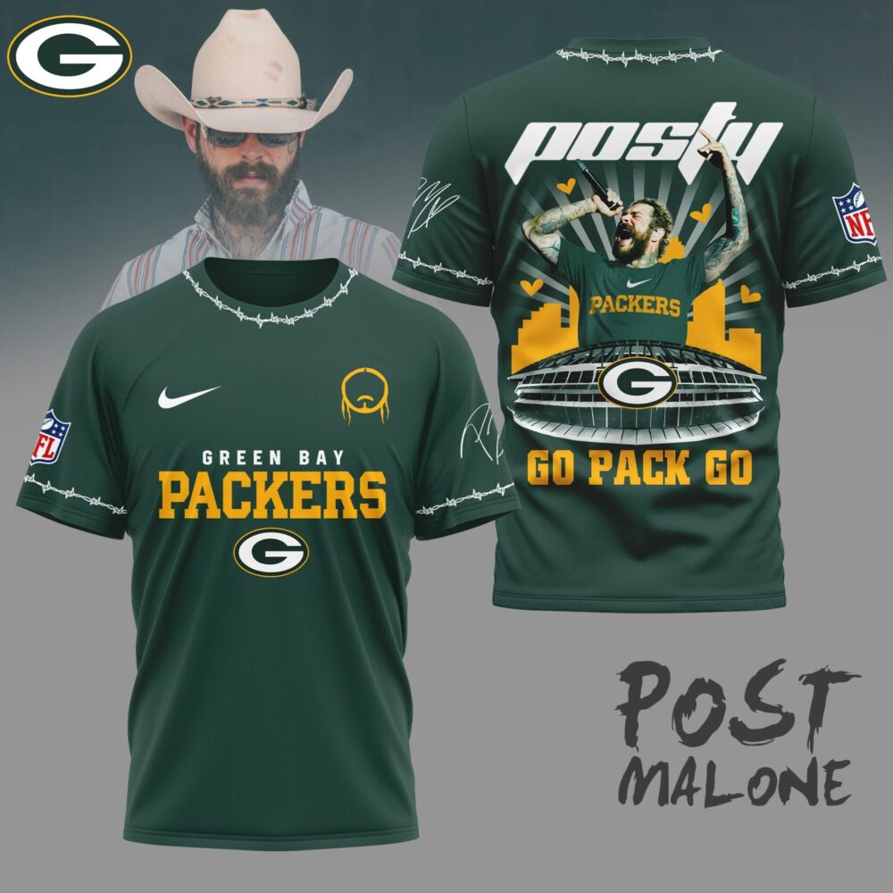 Green Bay Packers | Premium NFL Post Malone Fan 3D Shirt NY