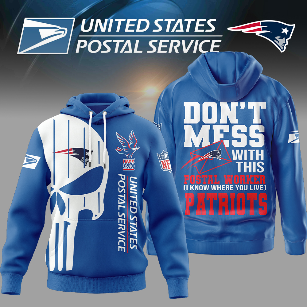 New England Patriots | Premium NFL Postal Worker 3D Hoodie