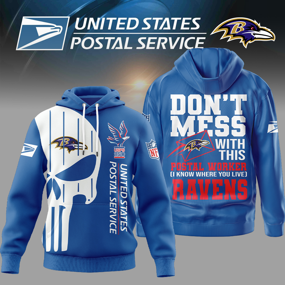 Baltimore Ravens | Premium NFL Postal Worker 3D Hoodie