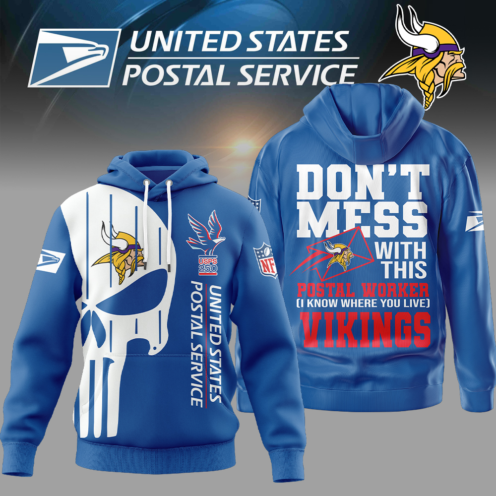 Minnesota Vikings | Premium NFL Postal Worker 3D Hoodie