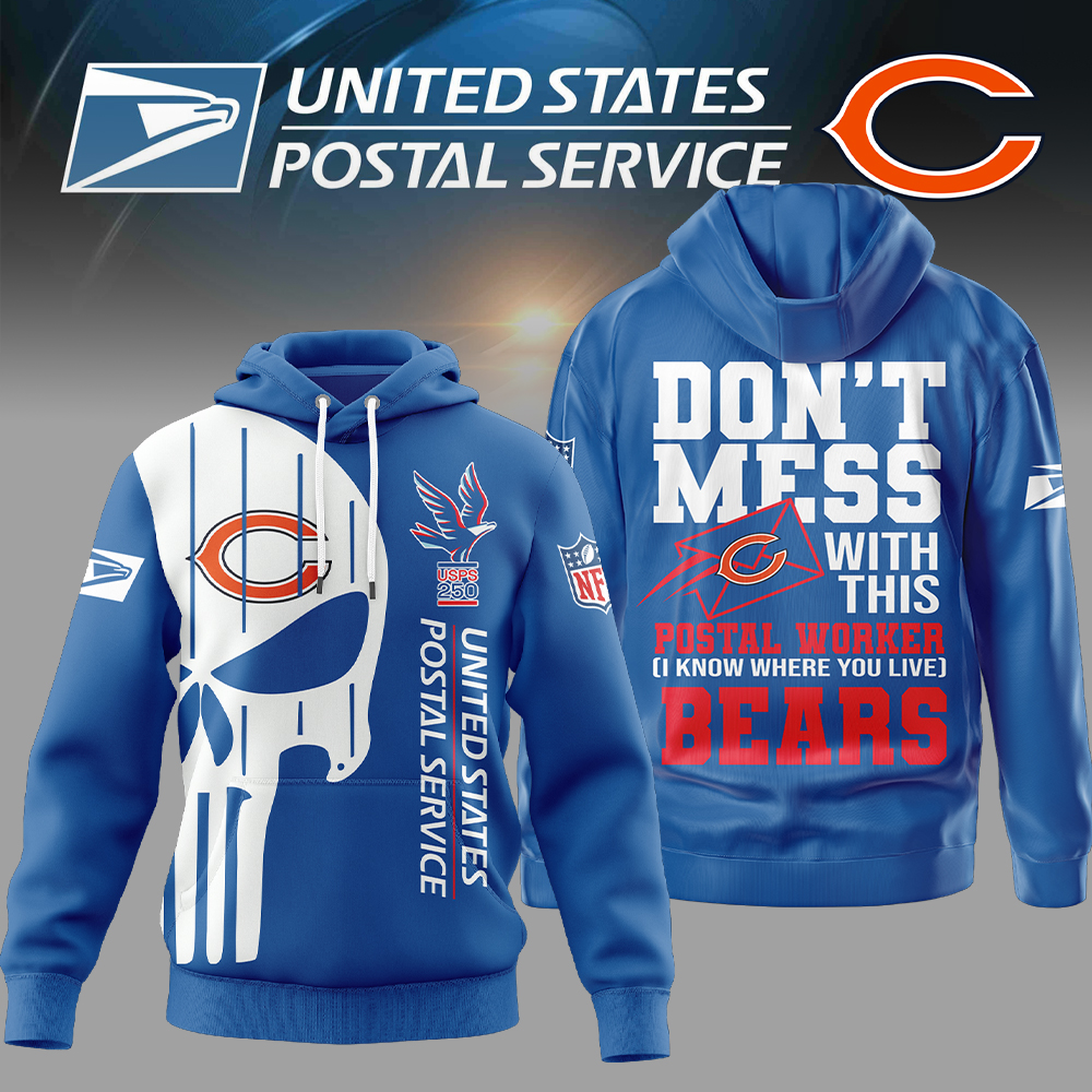 Chicago Bears | Premium NFL Postal Worker 3D Hoodie