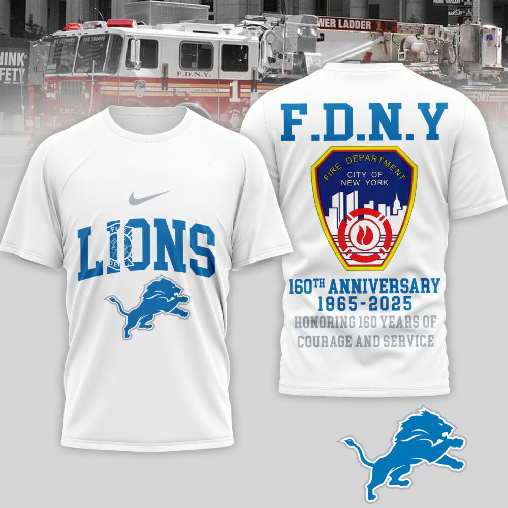 Detroit Lions | Premium NFL F.N.D.Y 160th Anniversary 3D Shirt TD