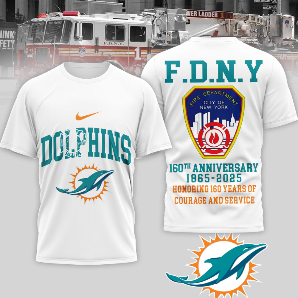 Miami Dolphins | Premium NFL F.N.D.Y 160th Anniversary 3D Shirt TD