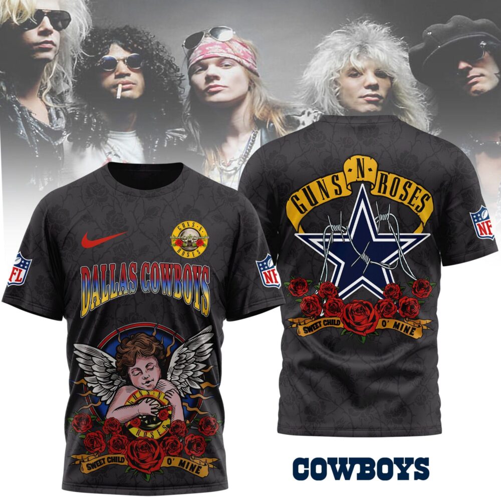 Dallas Cowboys | Premium NFL Guns N Roses 3D Shirt MM - 5XL