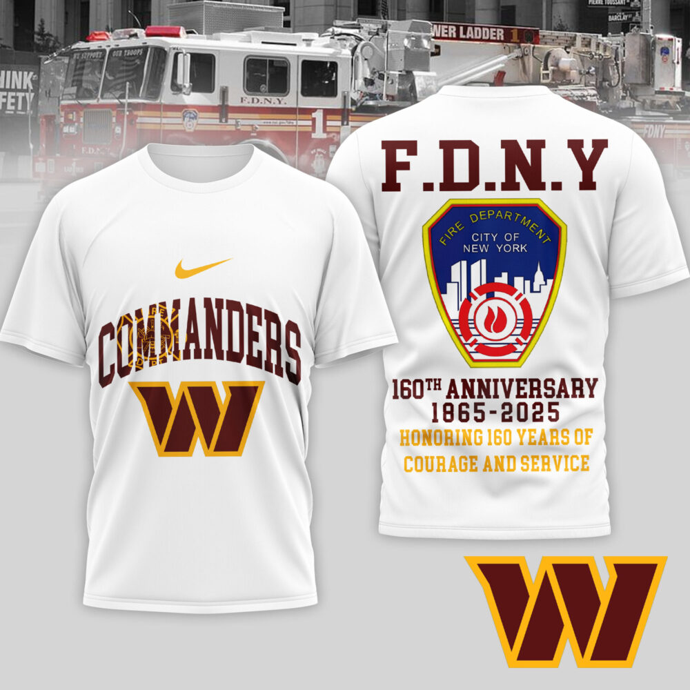 Washington Commanders | Premium NFL F.N.D.Y 160th Anniversary 3D Shirt TD