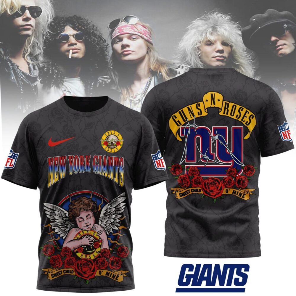 New York Giants | Premium NFL Guns N Roses 3D Shirt MM