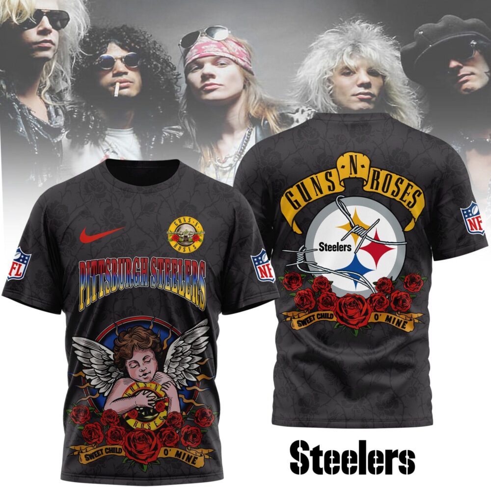 Pittsburgh Steelers | Premium NFL Guns N Roses 3D Shirt MM