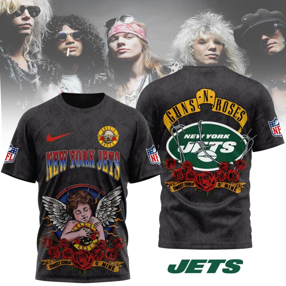 New York Jets | Premium NFL Guns N Roses 3D Shirt MM