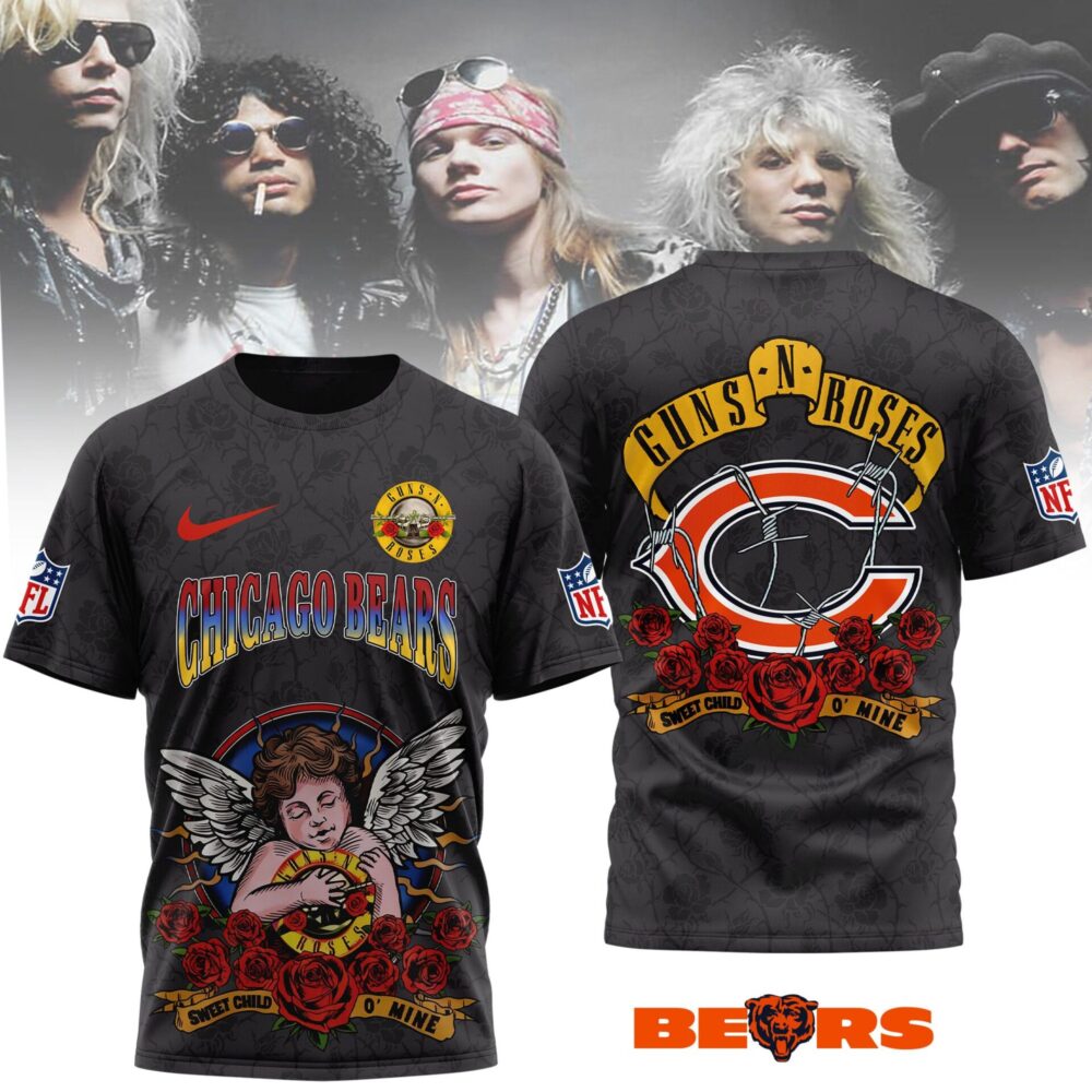 Chicago Bears | Premium NFL Guns N Roses 3D Shirt MM