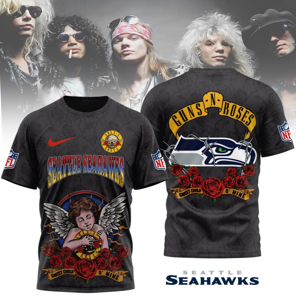 Seattle Seahawks | Premium NFL Guns N Roses 3D Shirt MM
