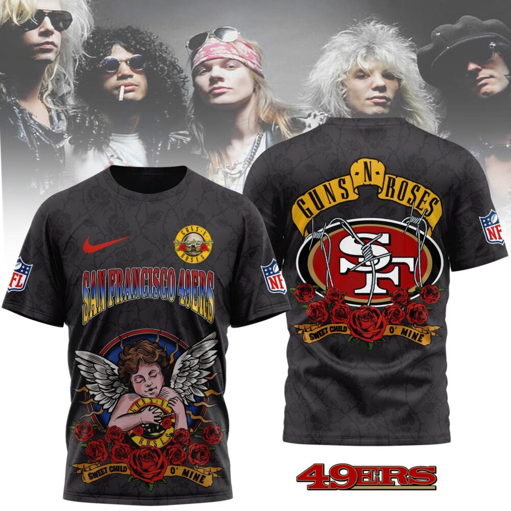 San Francisco 49ers | Premium NFL Guns N Roses 3D Shirt MM