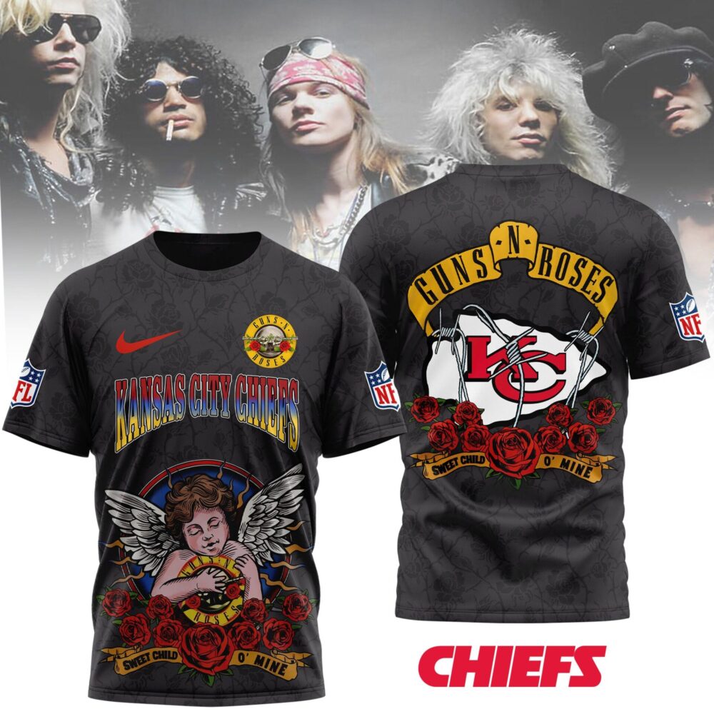 Kansas City Chiefs | Premium NFL Guns N Roses 3D Shirt MM
