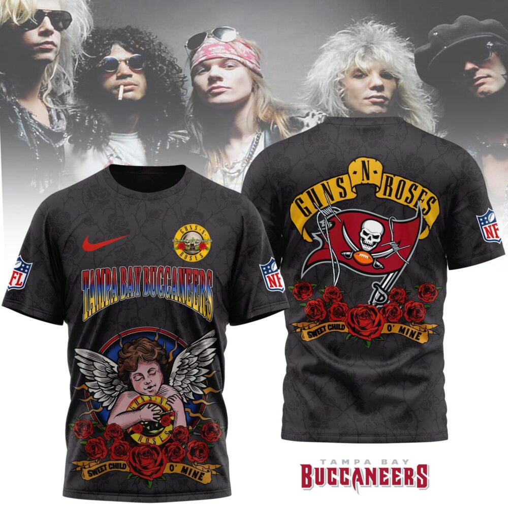 Tampa Bay Buccaneers | Premium NFL Guns N Roses 3D Shirt MM