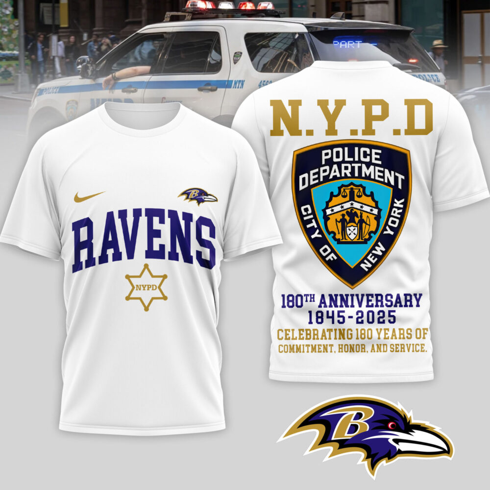 Baltimore Ravens | Premium NFL N.Y.P.D 180th Anniversary 3D Shirt TD