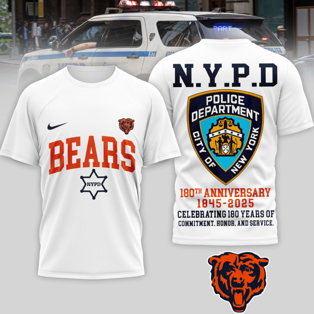 Chicago Bears | Premium NFL N.Y.P.D 180th Anniversary 3D Shirt TD