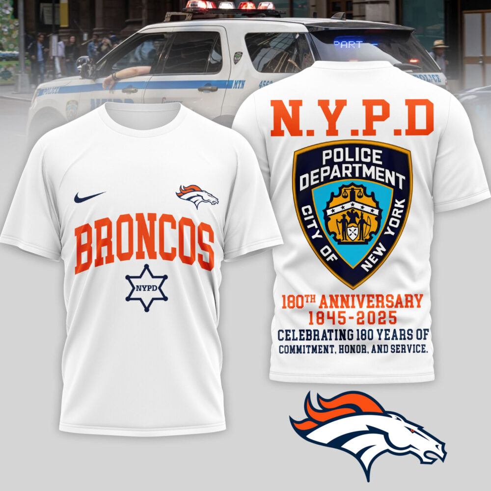 Denver Broncos | Premium NFL N.Y.P.D 180th Anniversary 3D Shirt TD