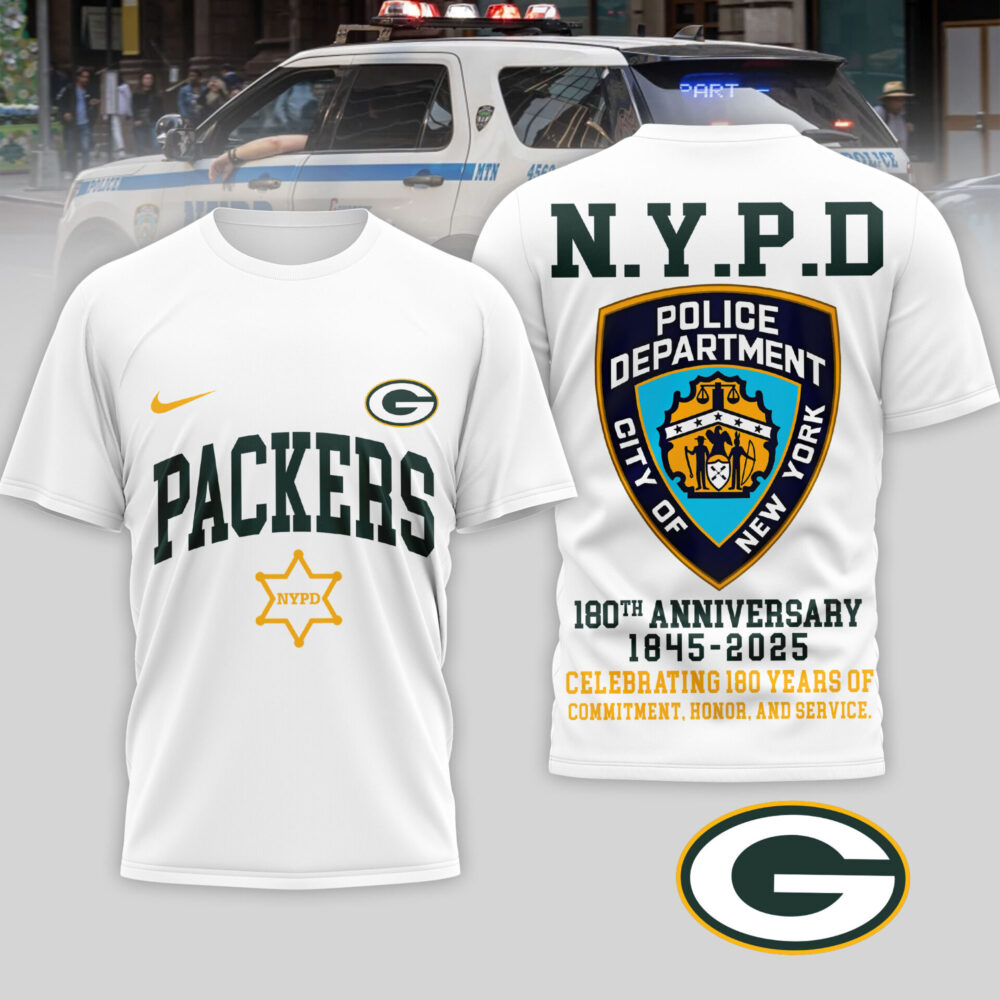 Green Bay Packers | Premium NFL N.Y.P.D 180th Anniversary 3D Shirt TD