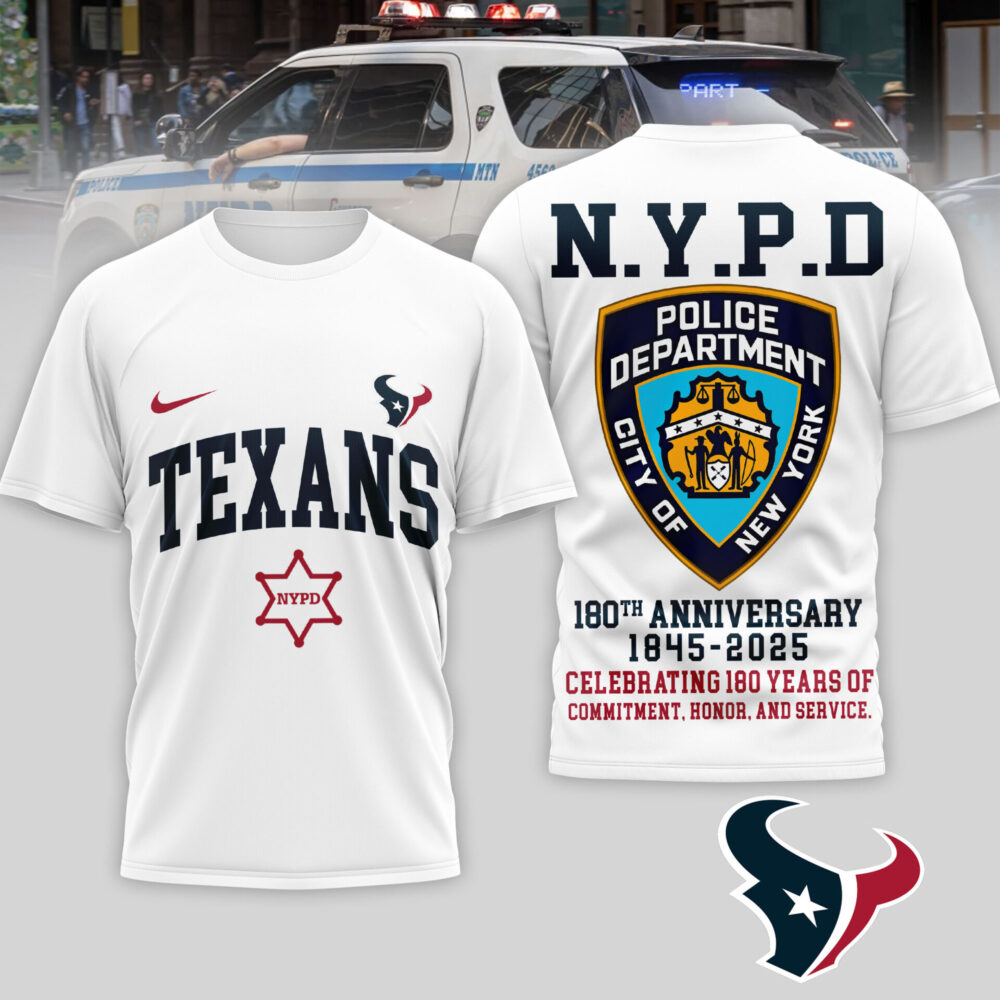 Houston Texans | Premium NFL N.Y.P.D 180th Anniversary 3D Shirt TD
