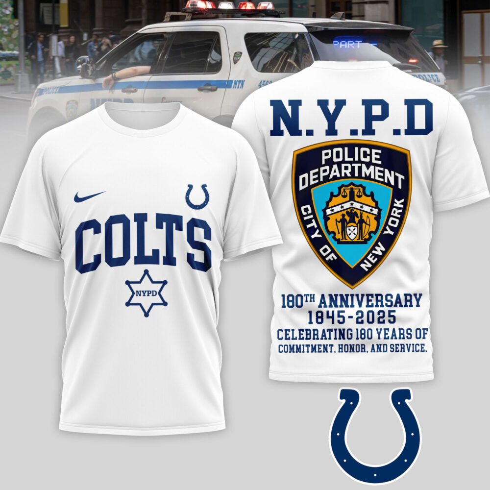 Indianapolis Colts | Premium NFL N.Y.P.D 180th Anniversary 3D Shirt TD