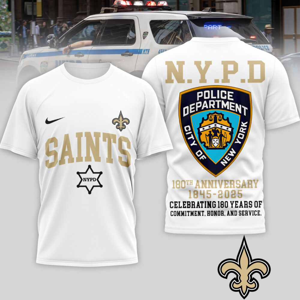 New Orleans Saints | Premium NFL N.Y.P.D 180th Anniversary 3D Shirt TD
