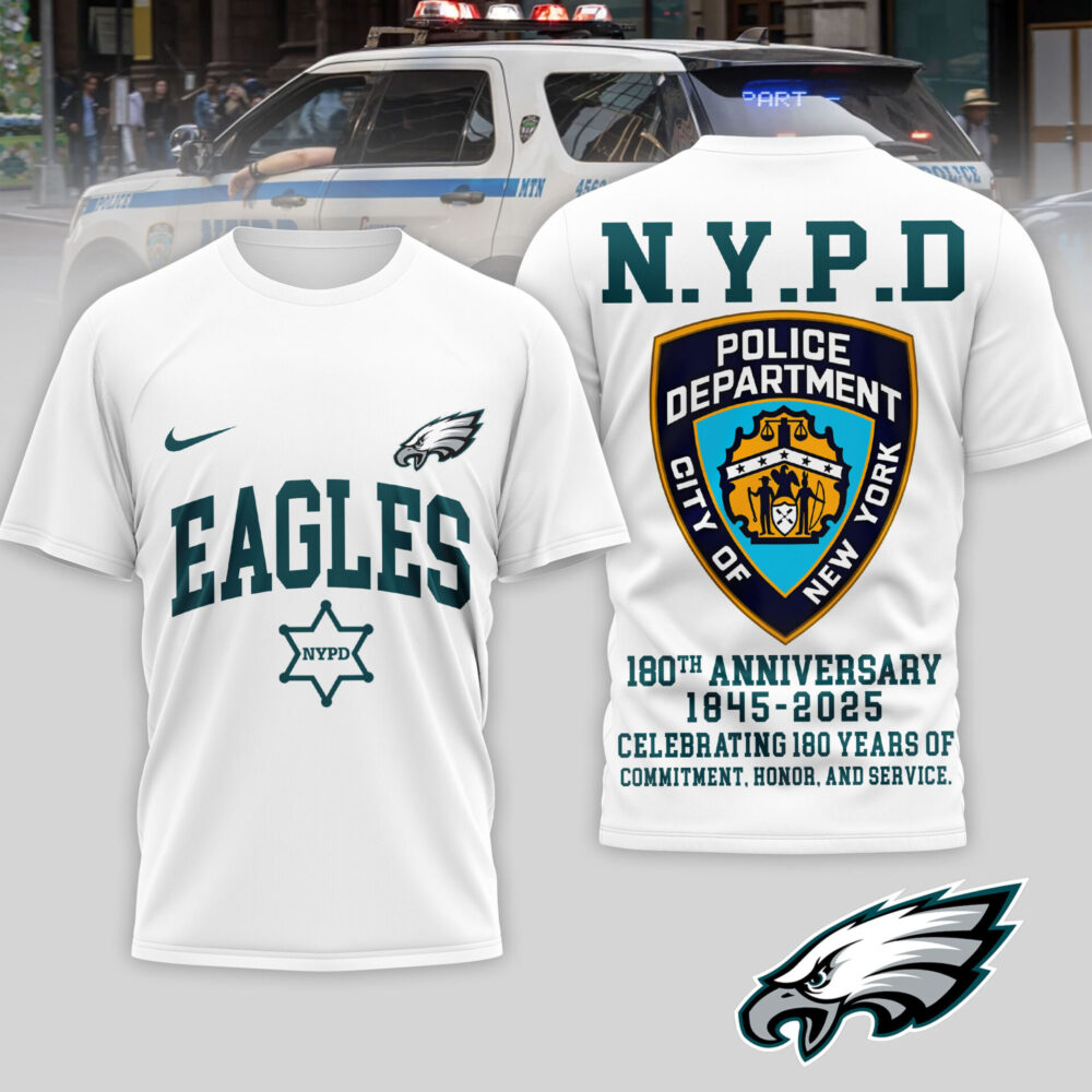 Philadelphia Eagles | Premium NFL N.Y.P.D 180th Anniversary 3D Shirt TD