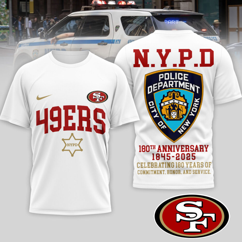 San Francisco 49ers | Premium NFL N.Y.P.D 180th Anniversary 3D Shirt TD