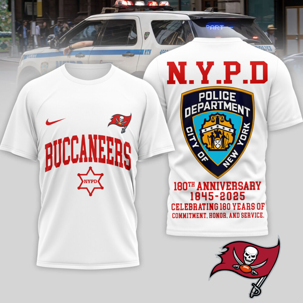 Tampa Bay Buccaneers | Premium NFL N.Y.P.D 180th Anniversary 3D Shirt TD