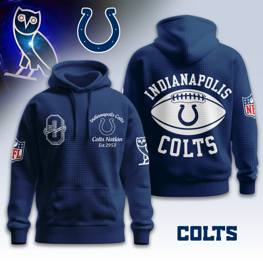 Indianapolis Colts | Premium NFL x OVO 3D Waffle Hoodie TD