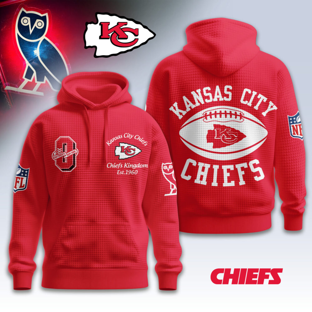 Kansas City Chiefs | Premium NFL x OVO 3D Waffle Hoodie TD