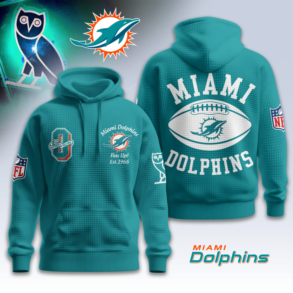 Miami Dolphins | Premium NFL x OVO 3D Waffle Hoodie TD