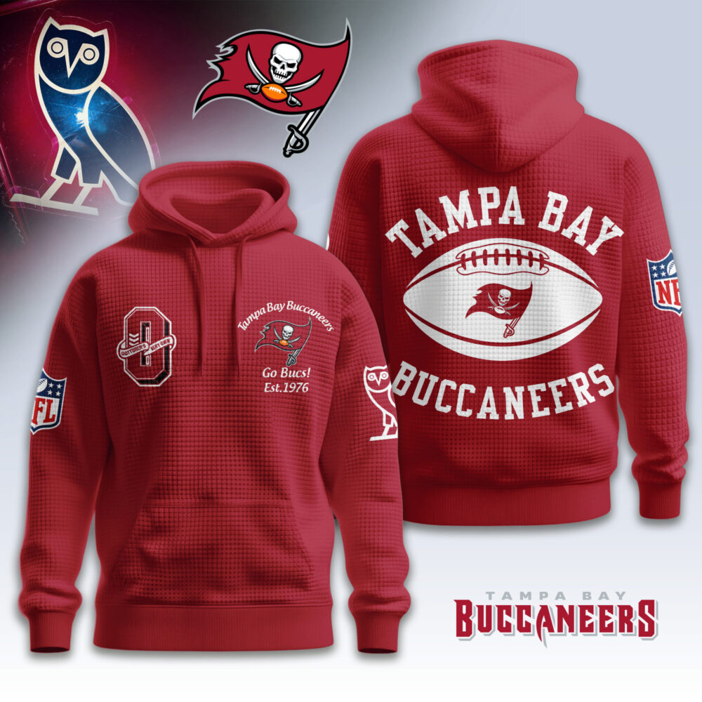 Tampa Bay Buccaneers | Premium NFL x OVO 3D Waffle Hoodie TD