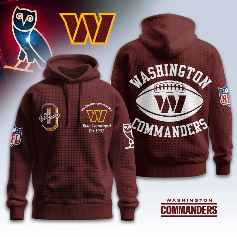 Washington Commanders | Premium NFL x OVO 3D Waffle Hoodie TD