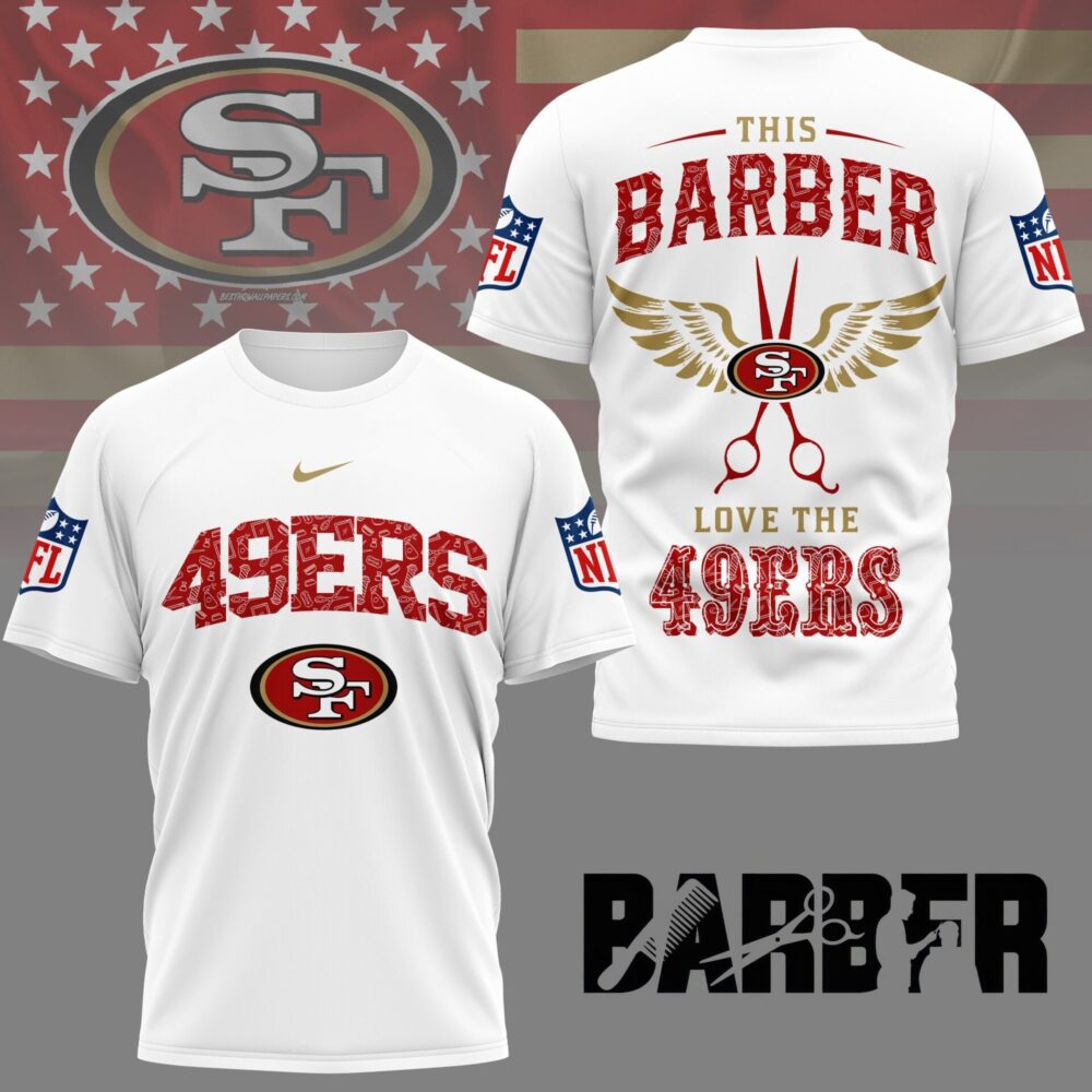 San Francisco 49ers | Premium NFL Barber Fan 3D Shirt NY