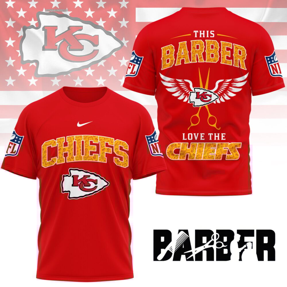 Kansas City Chiefs | Premium NFL Barber Fan 3D Shirt NY