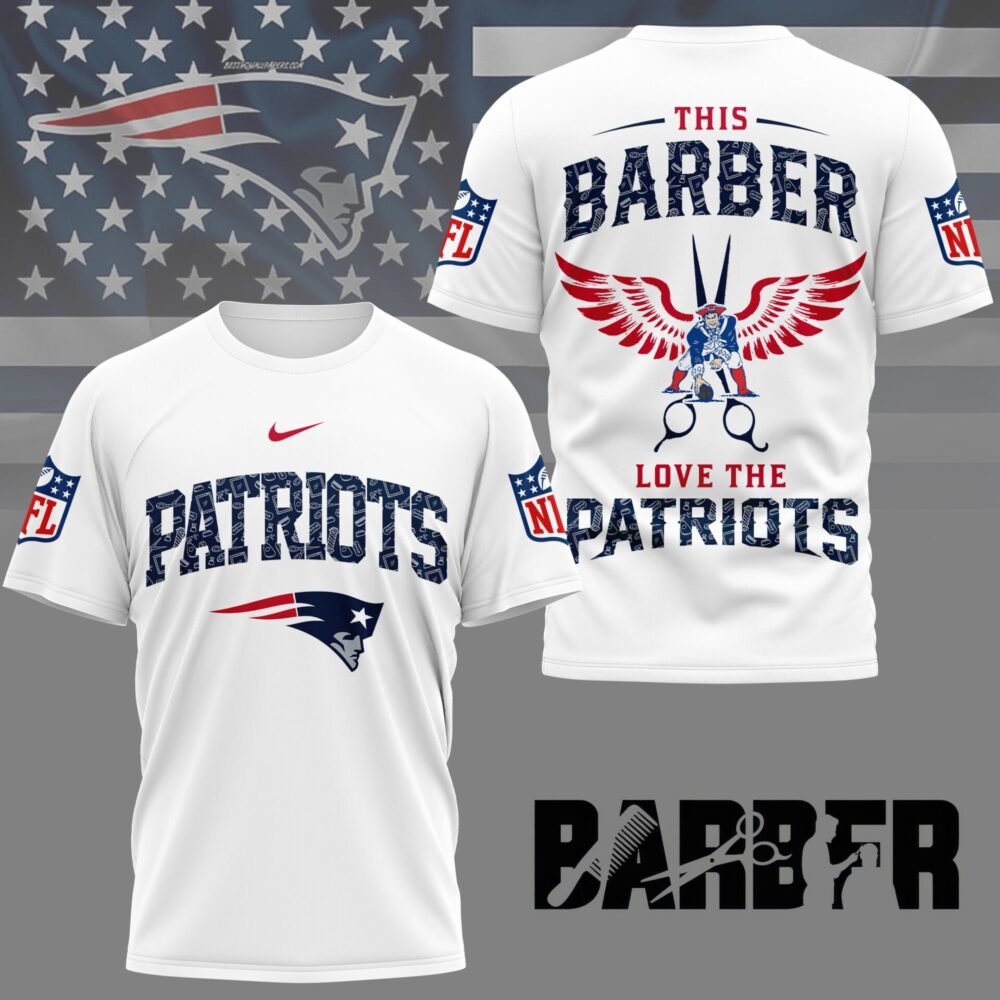 New England Patriots | Premium NFL Barber Fan 3D Shirt NY